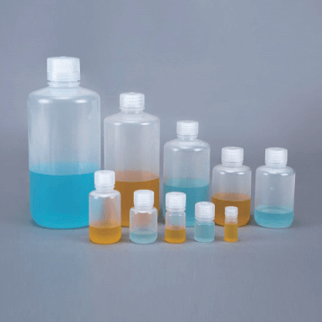 1-Full range of clear PP narrow mouth reagent bottles