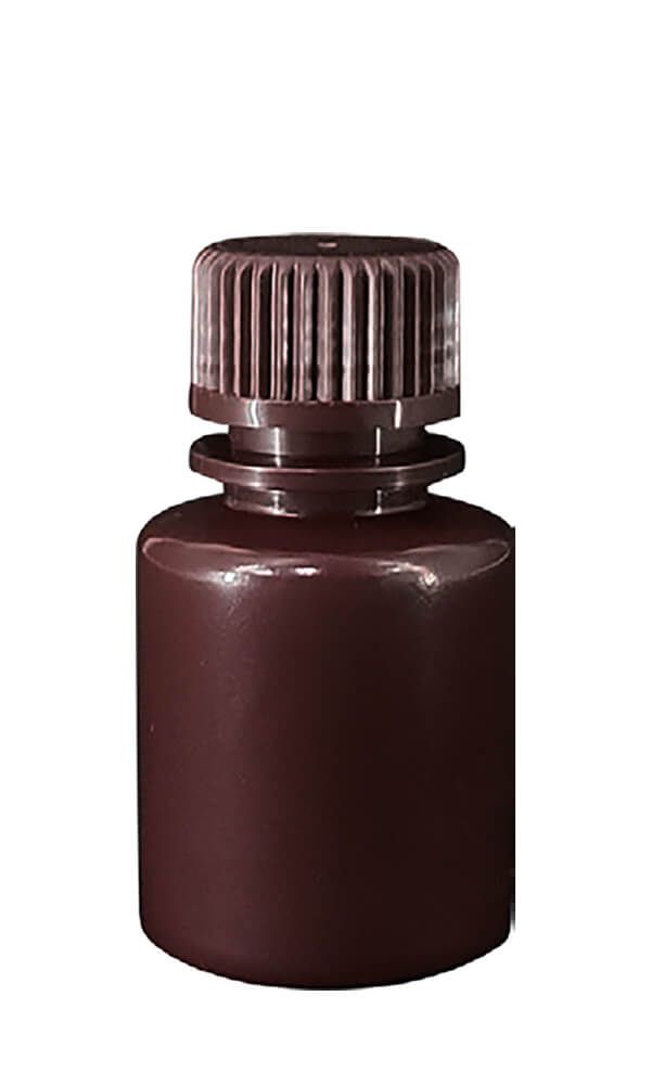 1-Product number 628012 30ml brown HDPE narrow mouth reagent bottle