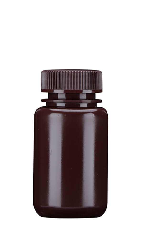 5-Product number 610012 125ml brown HDPE wide mouth reagent bottle