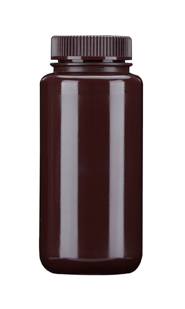 7-Product number 612012 500ml brown HDPE wide mouth reagent bottle