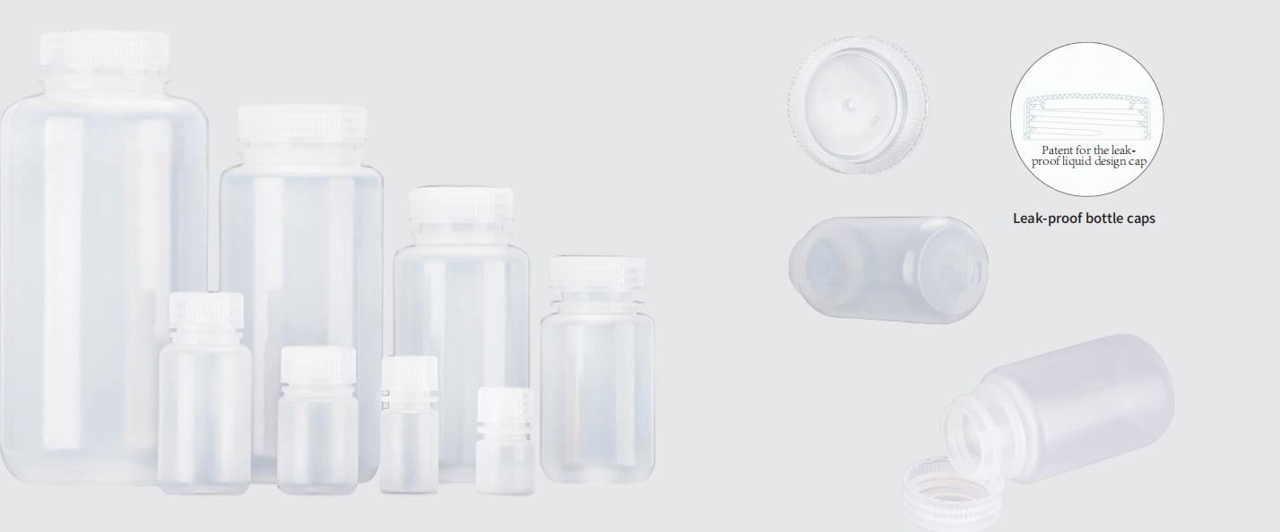 Transparent PP wide mouth reagent bottle series 01